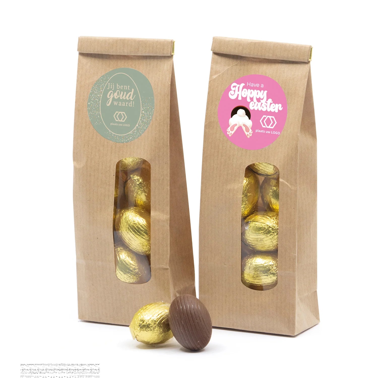 Kraftzakje met paaseitjes - Pasen - Bedankjes.nl