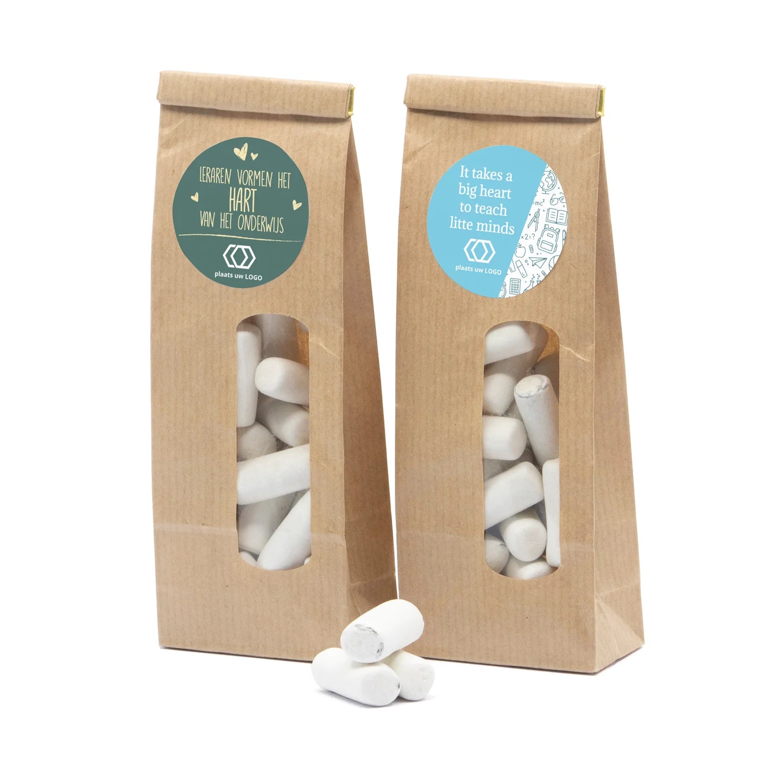 Kraftzakje met snoepjes - Leraar - Bedankjes.nl