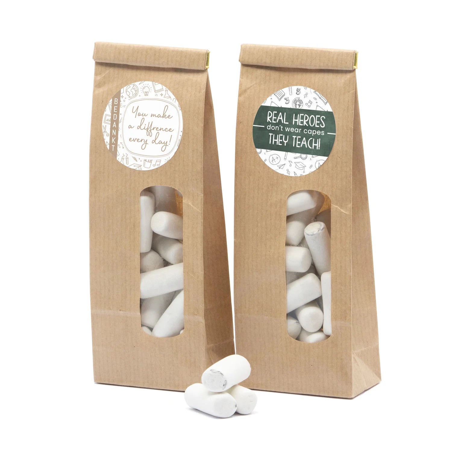 Kraftzakje met snoepjes - Leraar - Bedankjes.nl