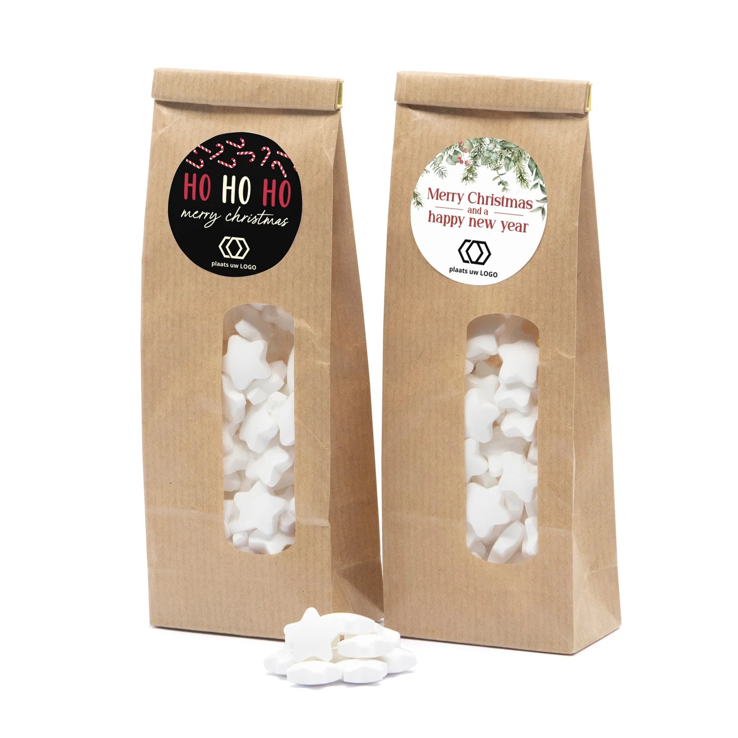 Kraftzakje met kerstvulling - Kerst - Bedankjes.nl