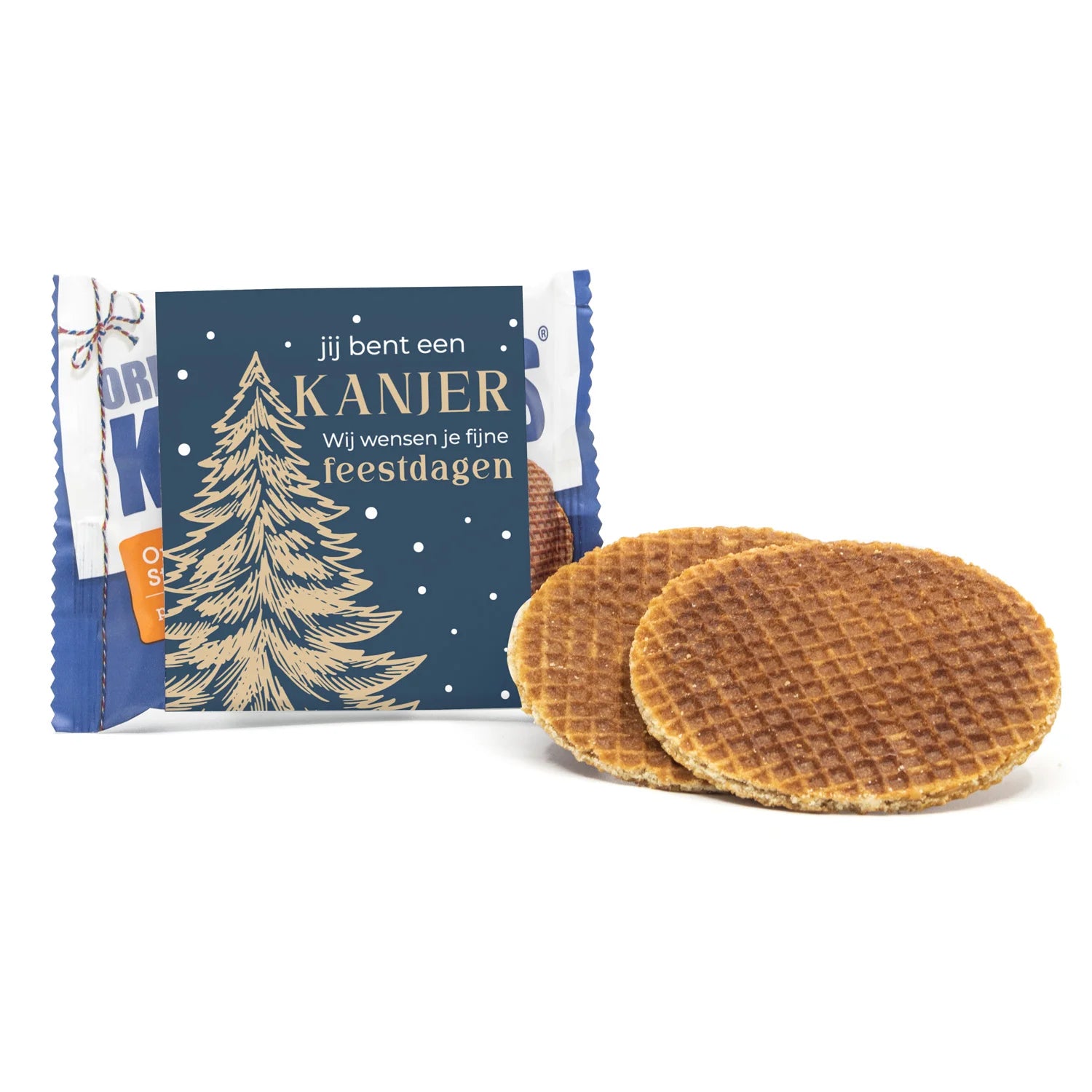 Kanjers Stroopwafels met eigen sleeve - Kerst