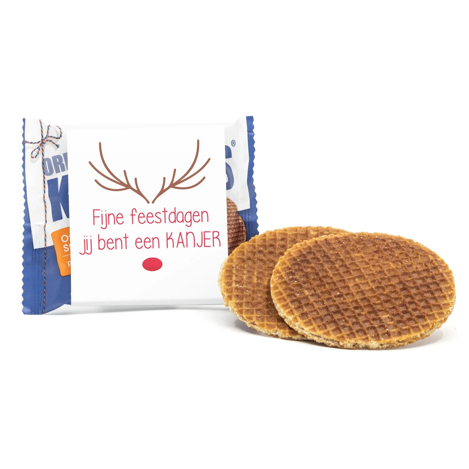 Kanjers Stroopwafels met eigen sleeve - Kerst