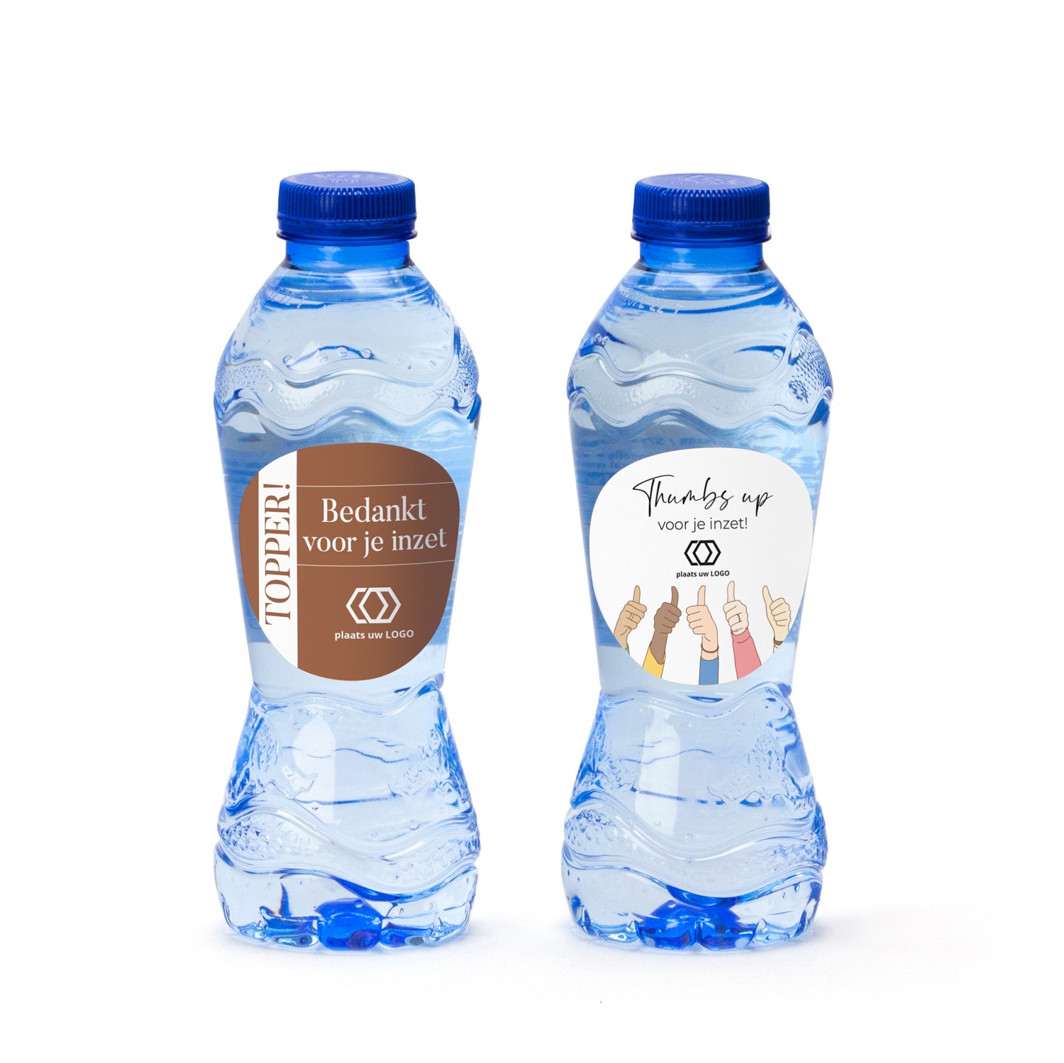 Flesje water met eigen etiket - Vrijwilliger - Bedankjes.nl
