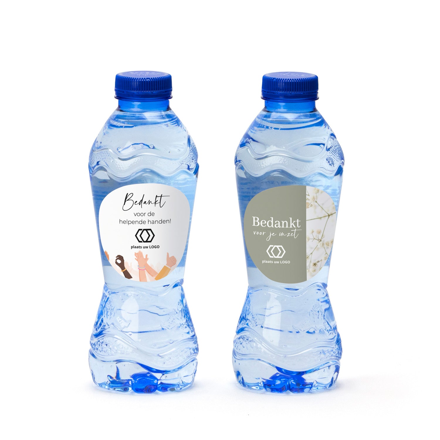 Flesje water met eigen etiket - Vrijwilliger - Bedankjes.nl