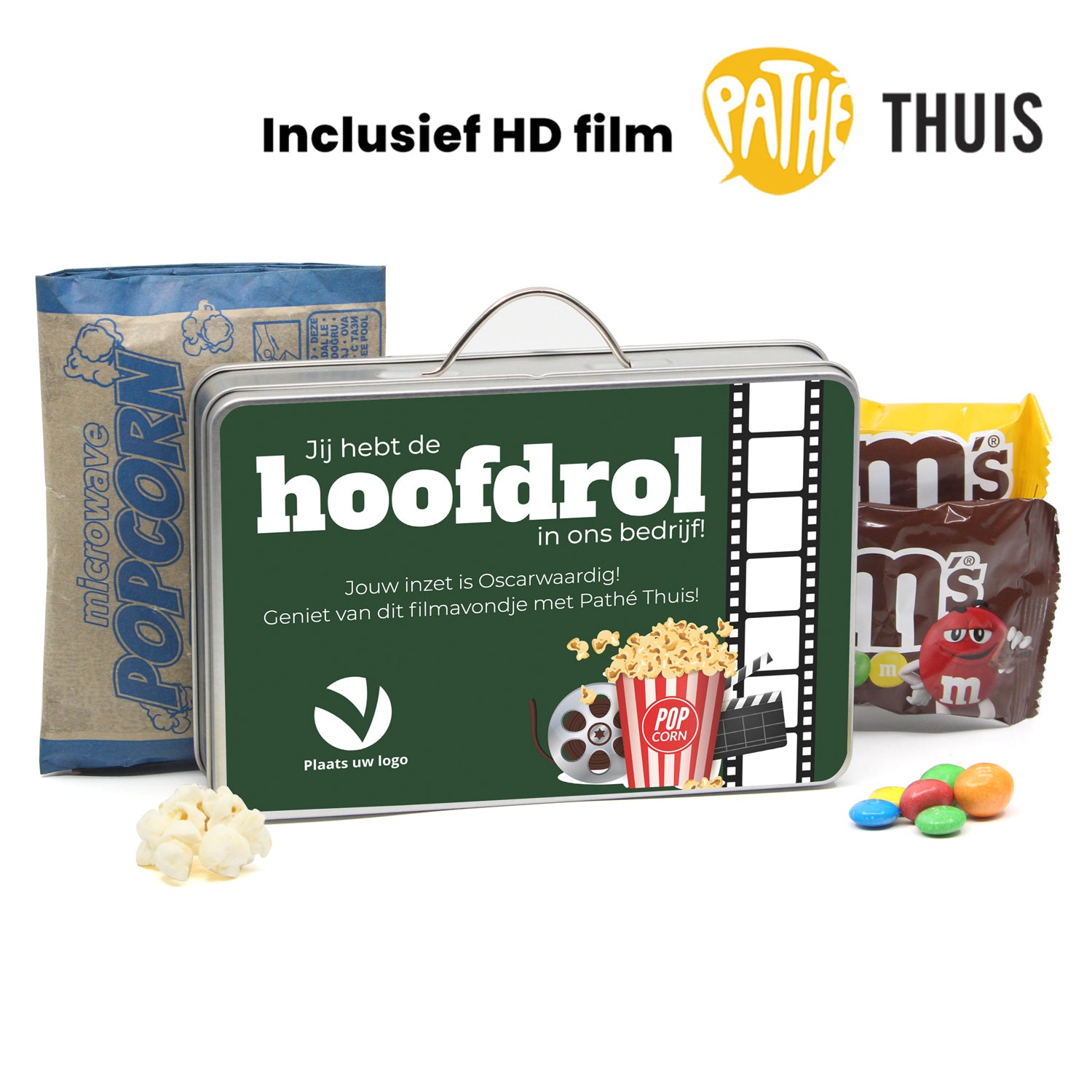 Compleet filmavondje met M&M’s & Popcorn in koffer - Zakelijk