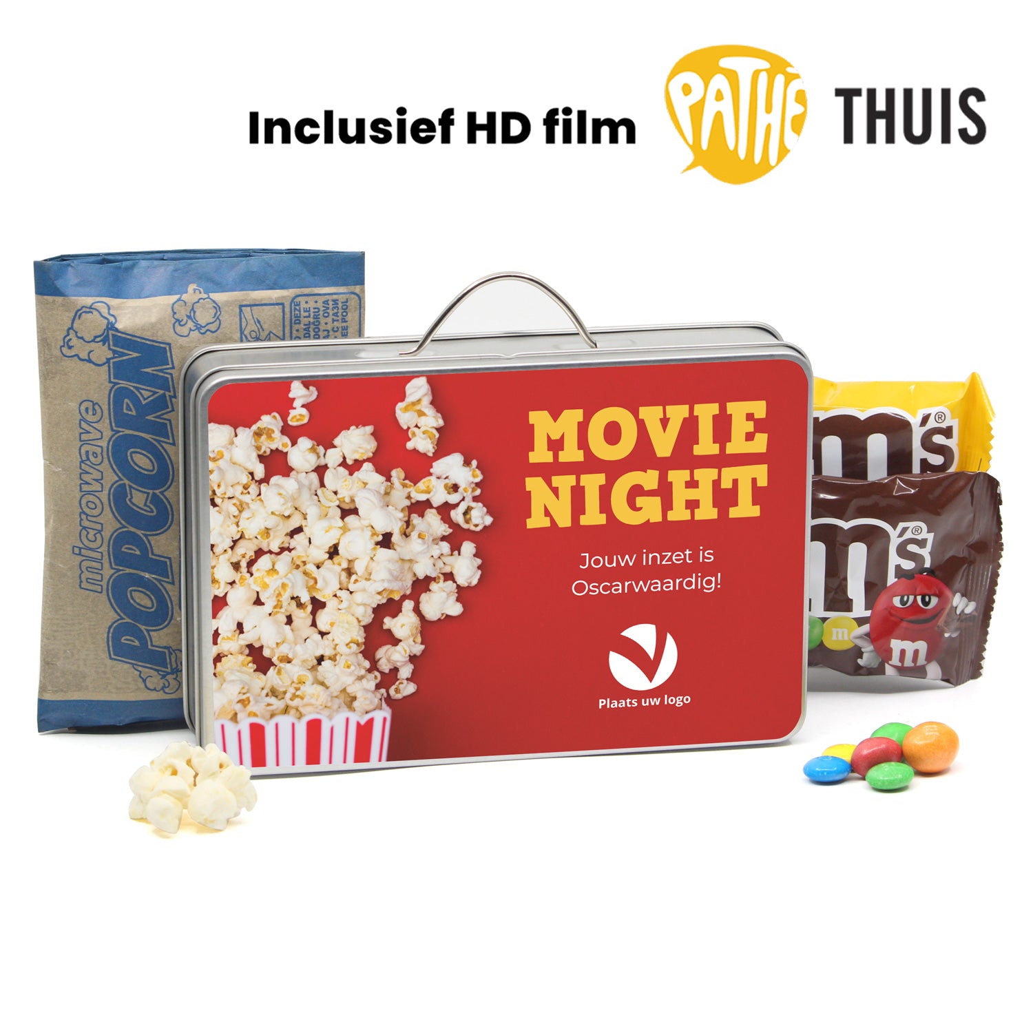 Compleet filmavondje met M&M’s & Popcorn in koffer - Zakelijk