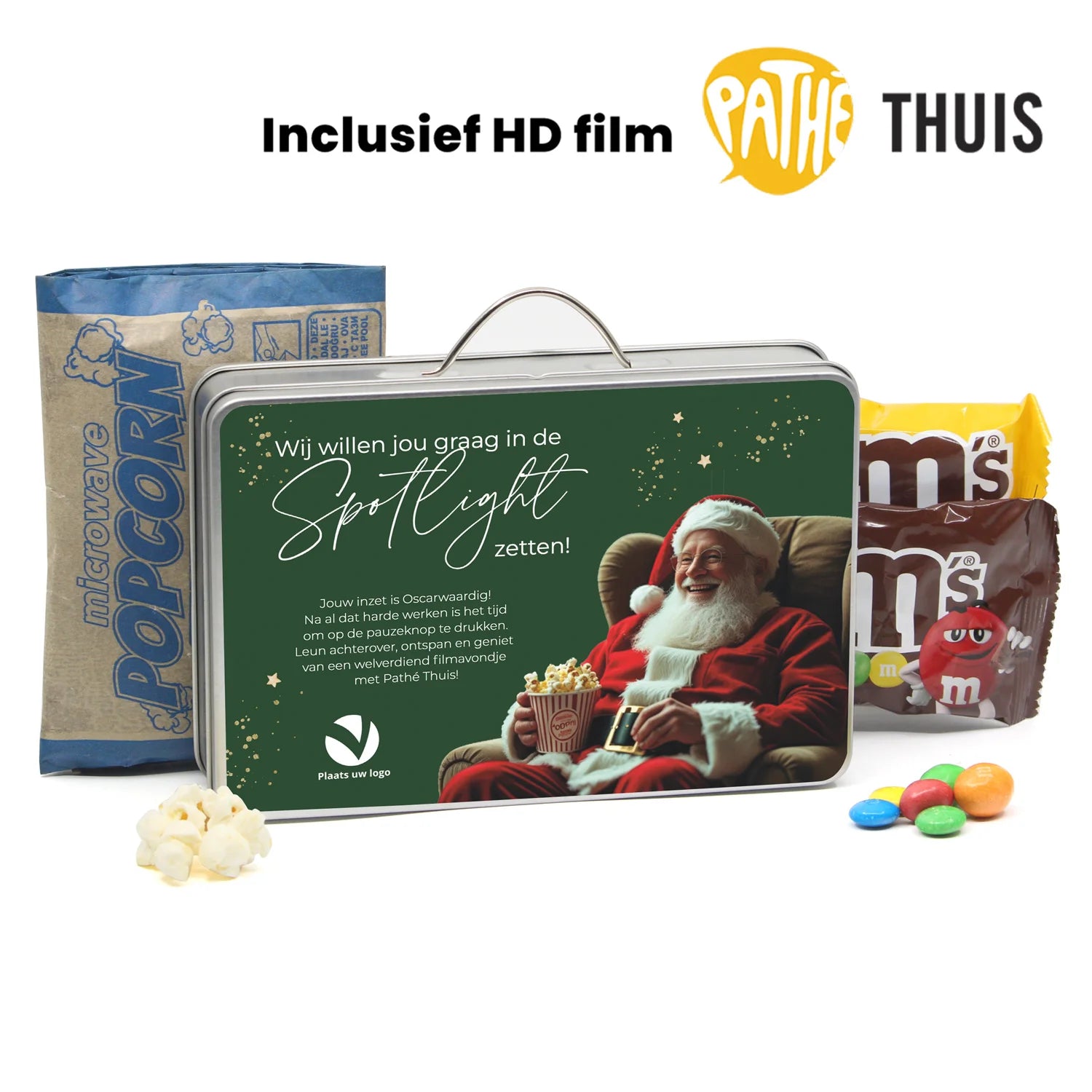 Compleet filmavondje met M&M’s & Popcorn in koffer - Kerst