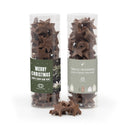 Koker met chocolade sterren en eigen etiket - Kerst - Bedankjes.nl
