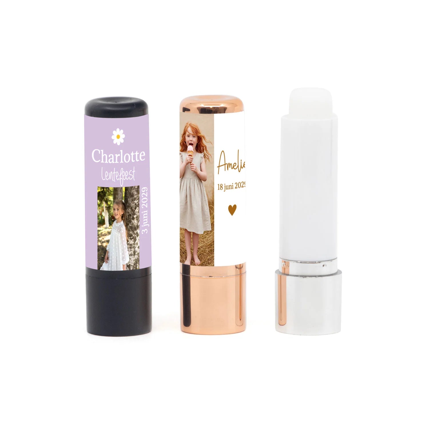 Lippenbalsem met eigen etiket - Communie meisjes