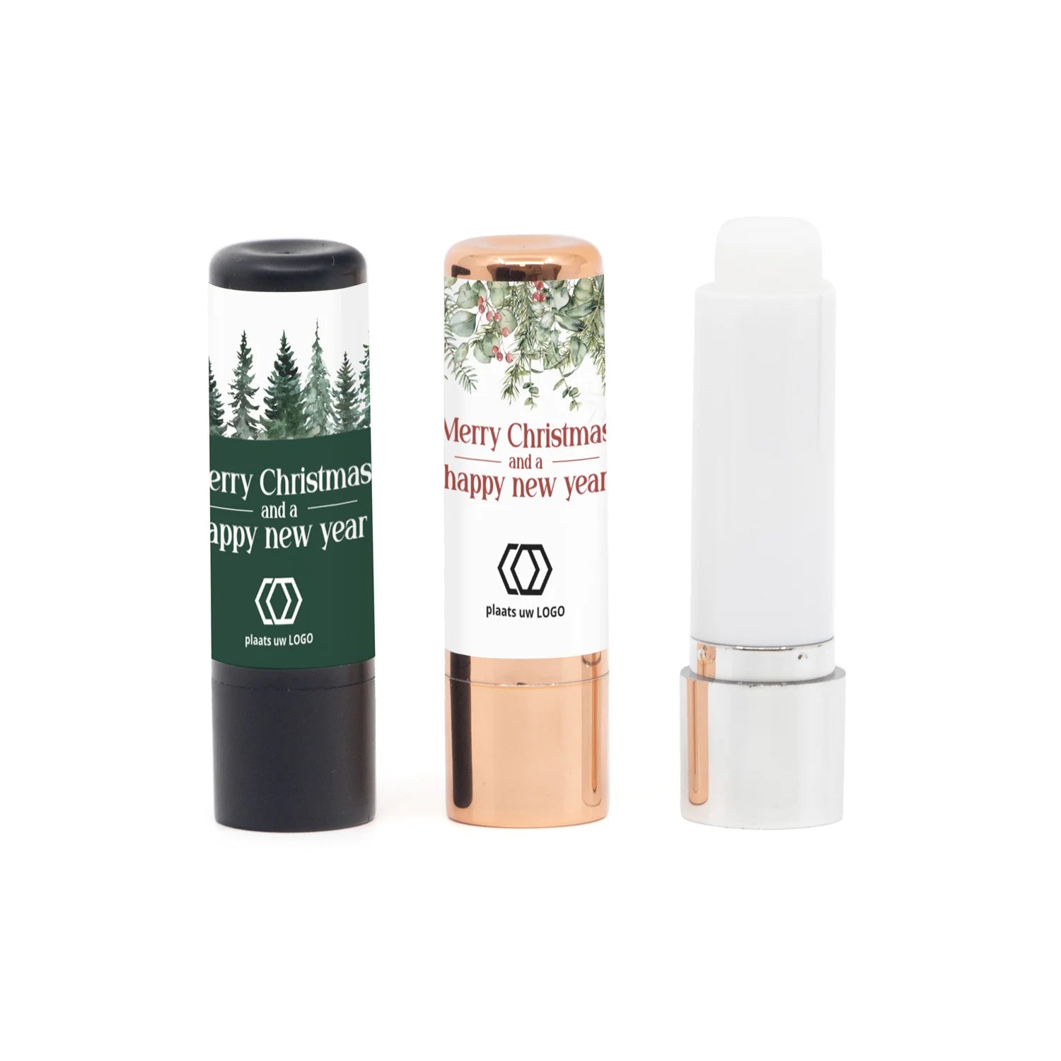 Lippenbalsem met kerstetiket - Kerst - Bedankjes.nl