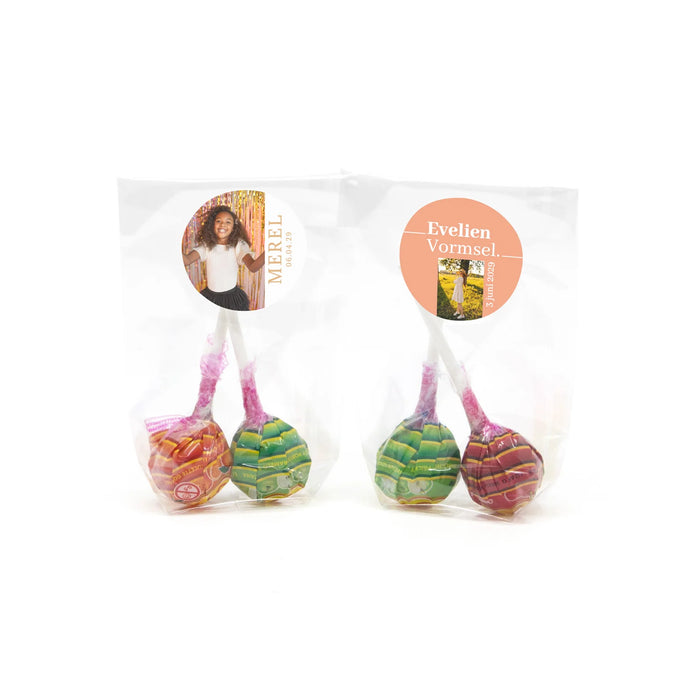 Zakje met 2 Chupa Chups Lolly's - Communie meisje