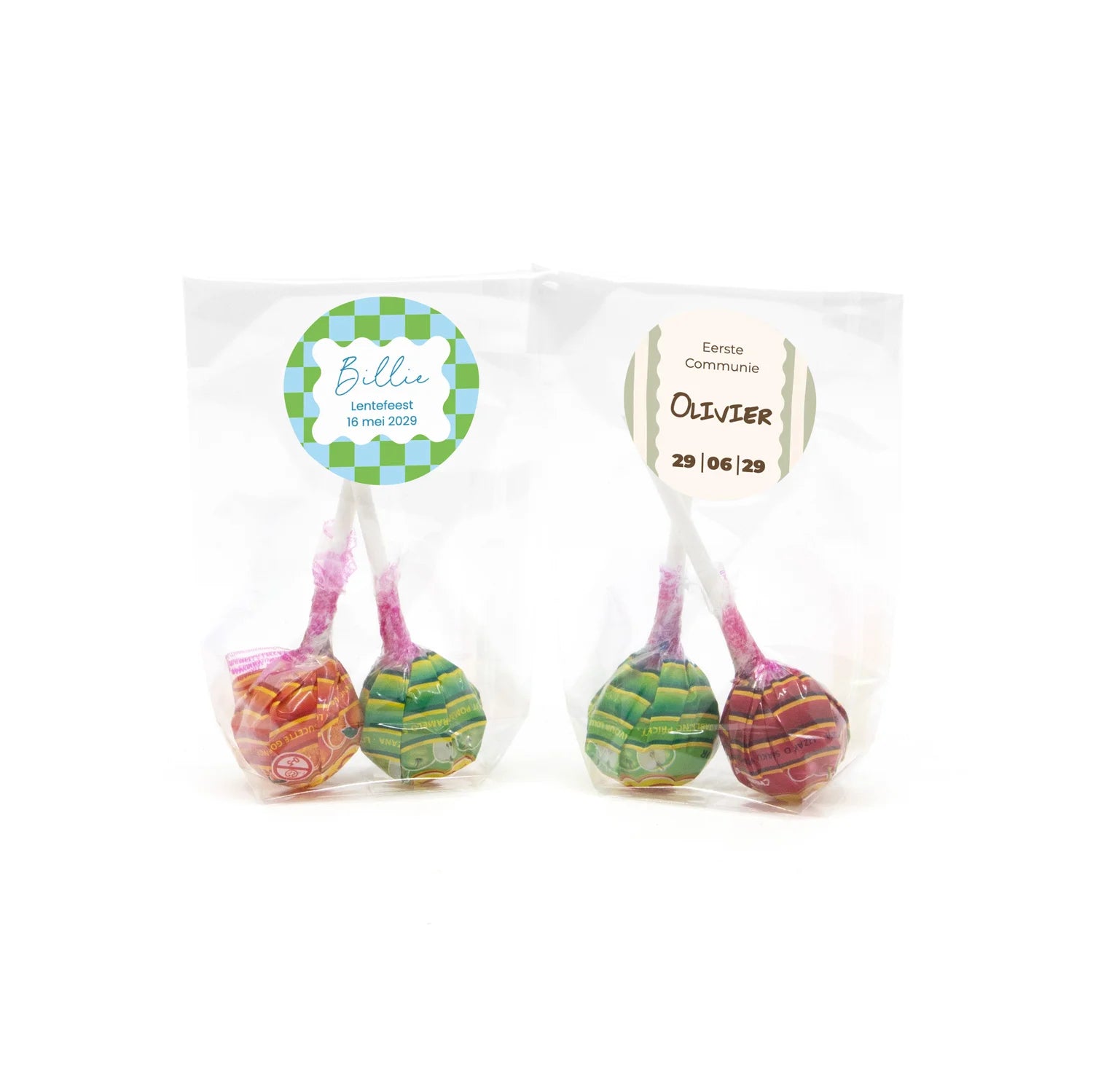 Zakje met 2 Chupa Chups Lolly's - Communie jongen