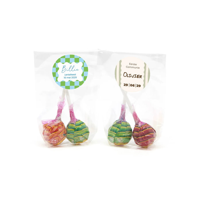 Zakje met 2 Chupa Chups Lolly's - Communie jongen