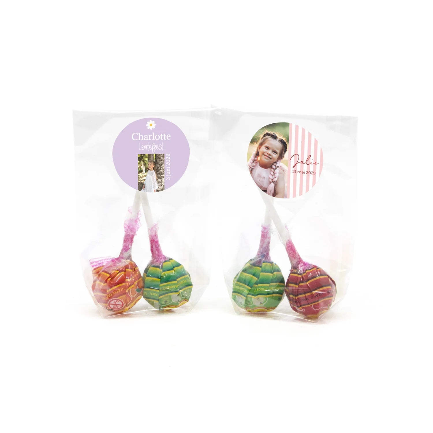 Zakje met 2 Chupa Chups Lolly's - Communie meisje