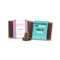 Doosje met 10 chocolade bouwstenen eigen sleeve - Pasen - Bedankjes.nl