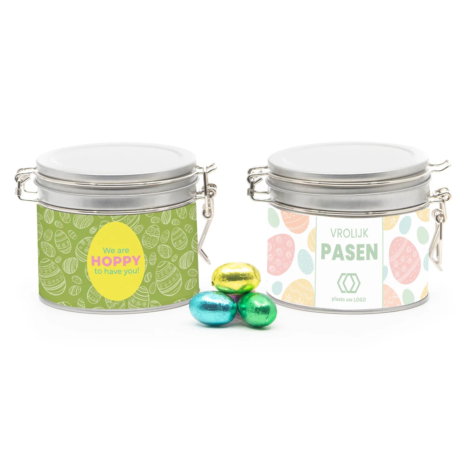 Beugelblik medium met paaseitjes - Pasen - Bedankjes.nl