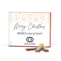 Merci met eigen inlay kaart 250 gram - Kerst - Bedankjes.nl
