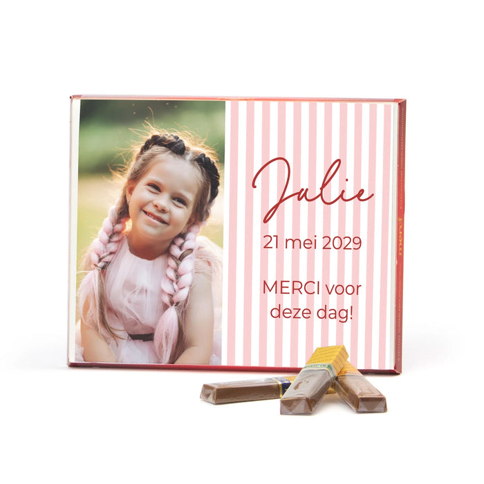 Merci met inlay 250 gram - Communie meisjes