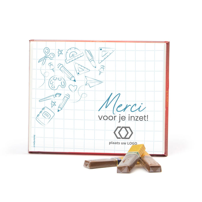 Merci met eigen inlay kaart 250 gram - Leraar