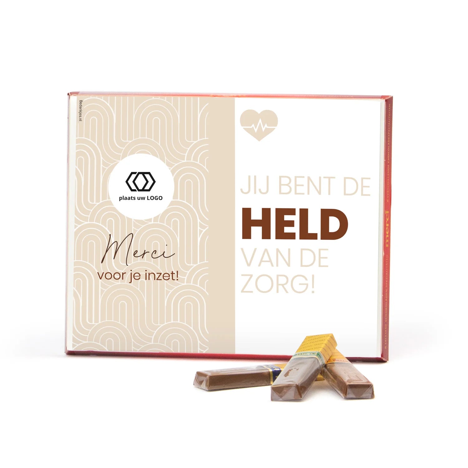 Merci met eigen inlay kaart 250 gram - Verpleging - Bedankjes.nl