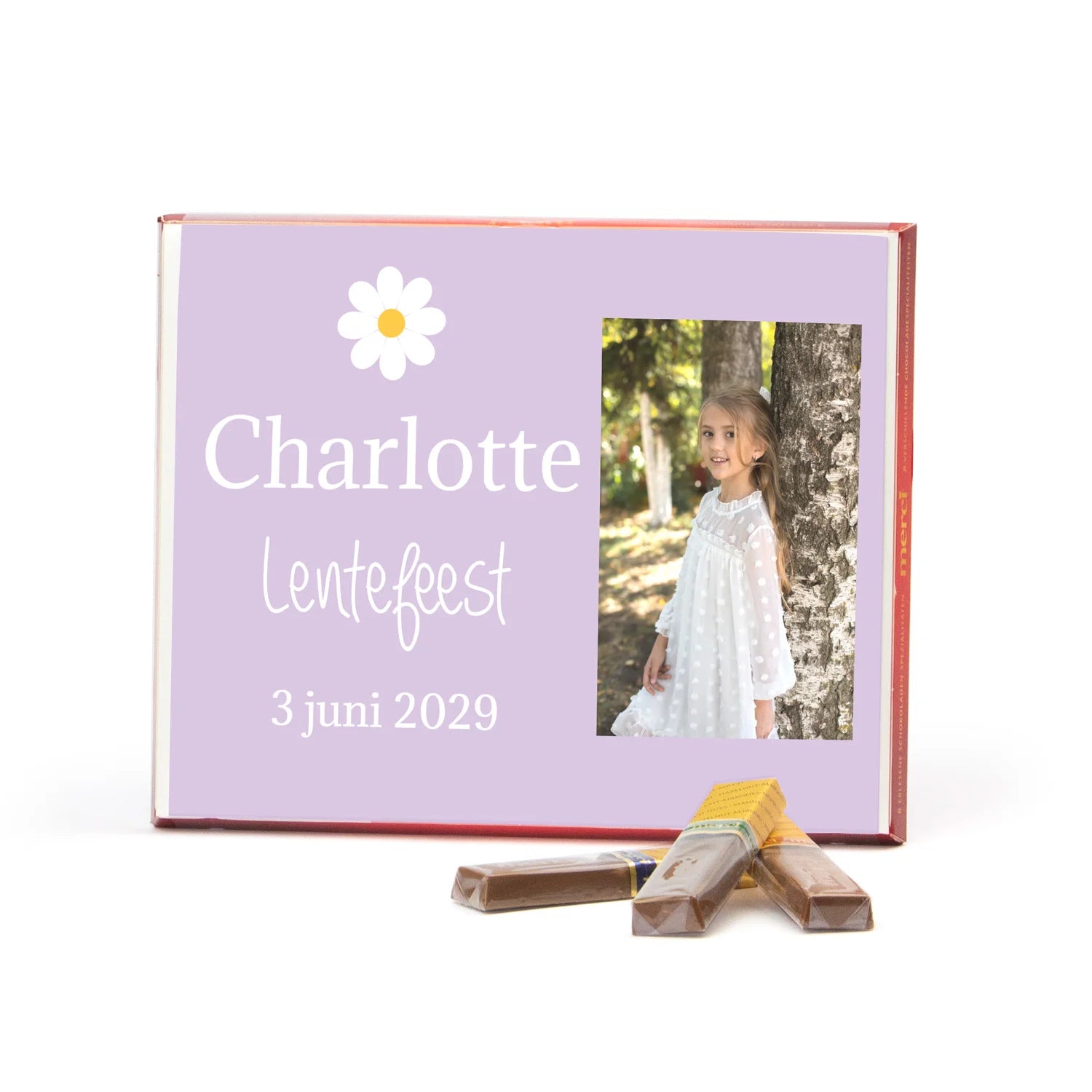 Merci met inlay 250 gram - Communie meisjes
