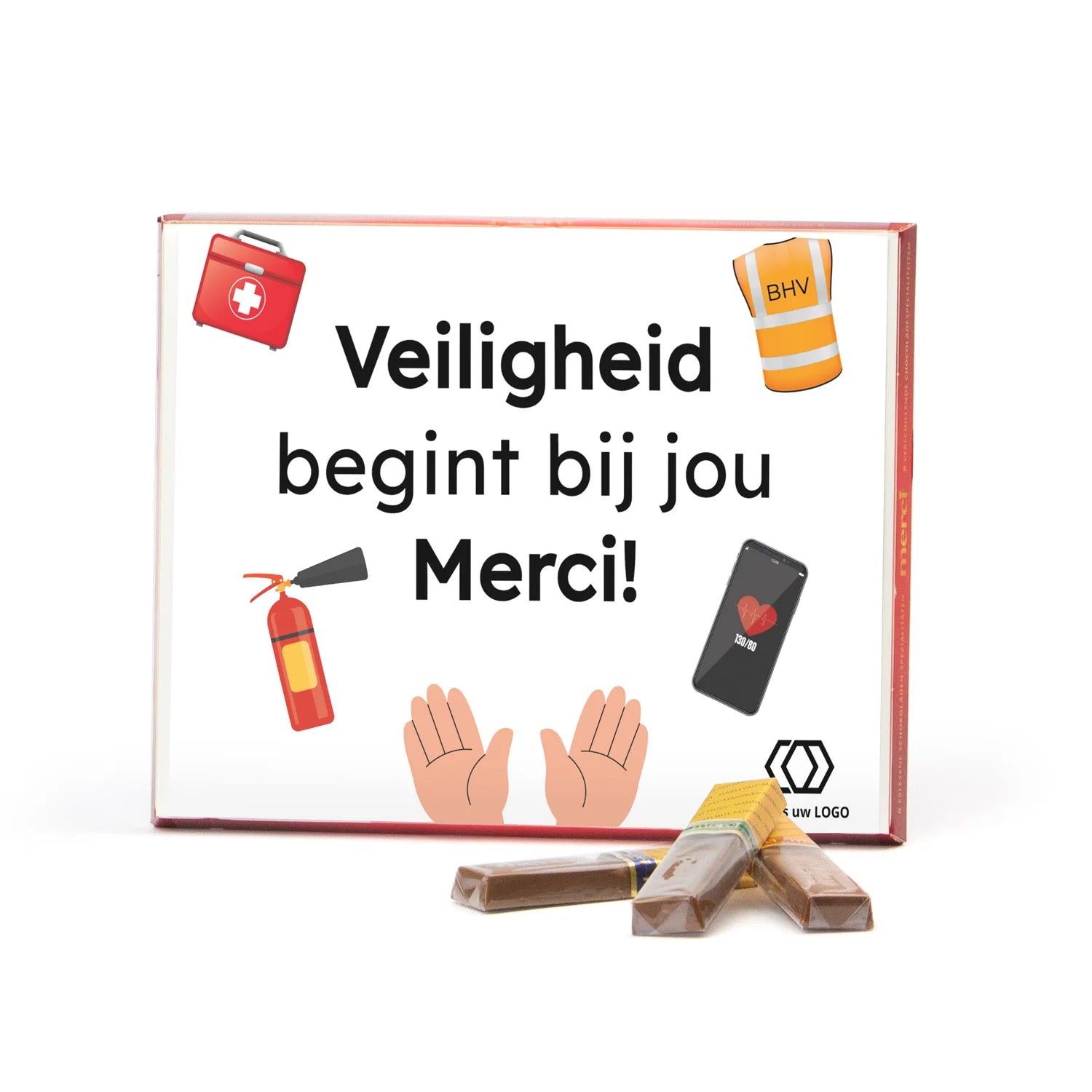Merci met eigen inlay kaart 250 gram - BHV