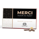 Doos Merci met eigen kaart 400 gram - Vrijwilliger - Bedankjes.nl