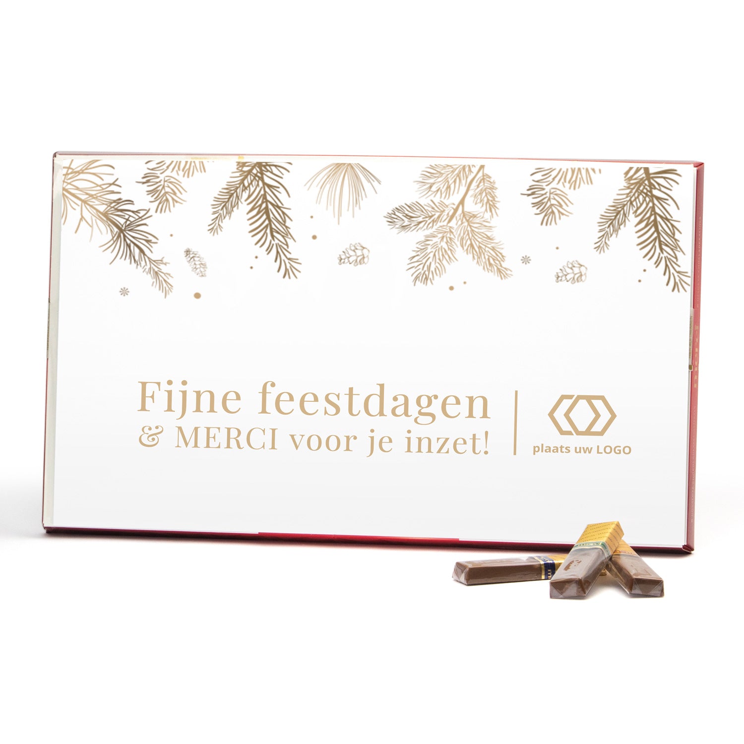 Merci met eigen inlay kaart 400 gram - Kerst - Bedankjes.nl