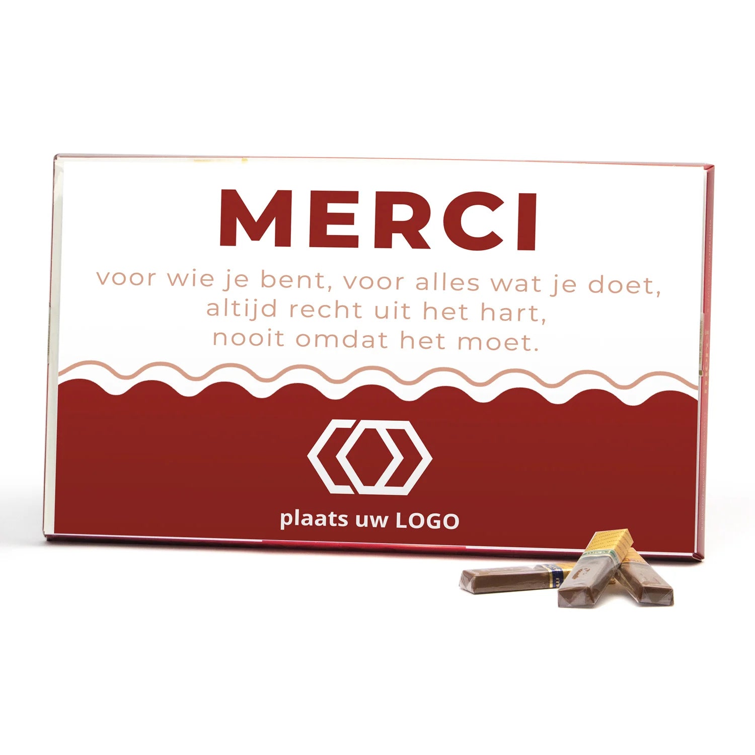 Doos Merci met eigen kaart 400 gram - Vrijwilliger