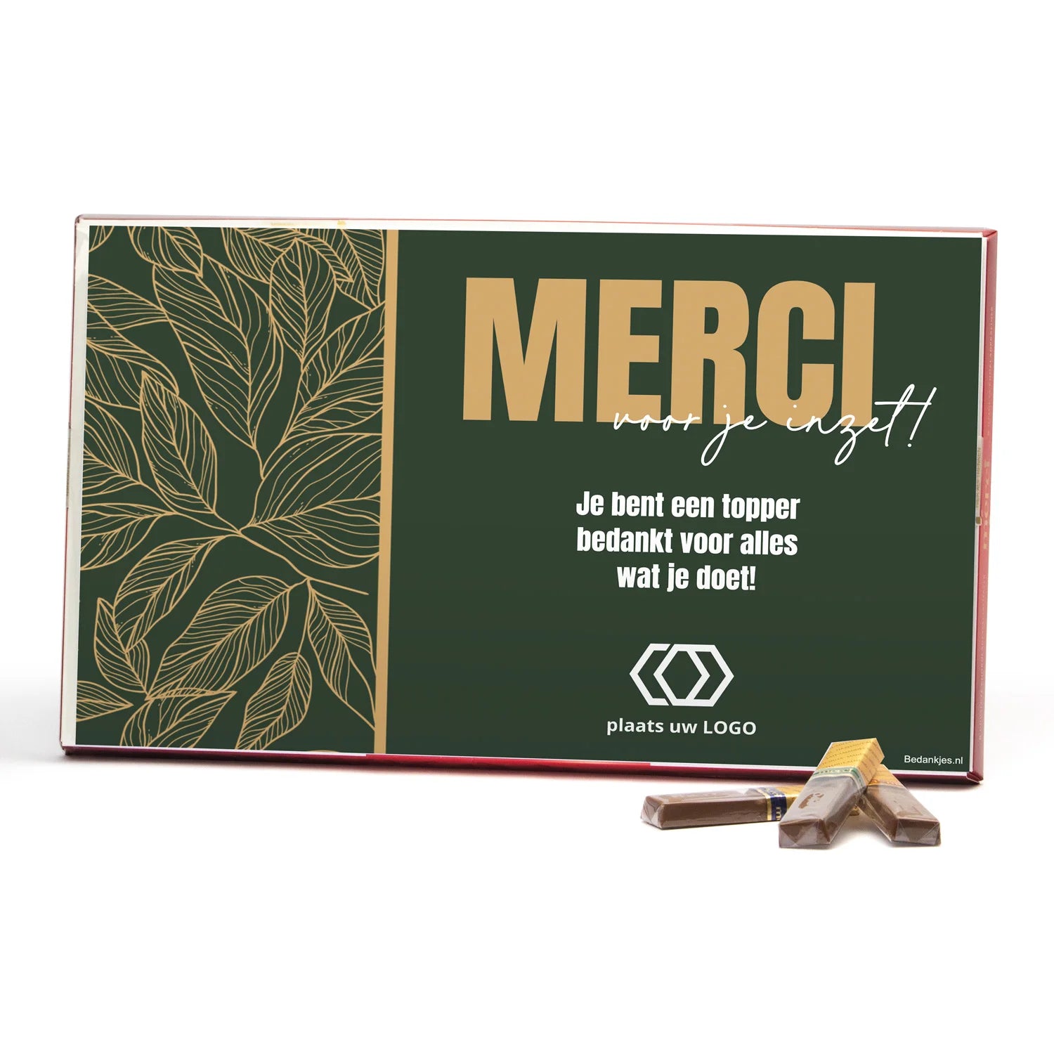 Merci met eigen inlay kaart 400 gram - Zakelijk - Bedankjes.nl
