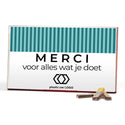 Doos Merci met eigen kaart 400 gram - Vrijwilliger