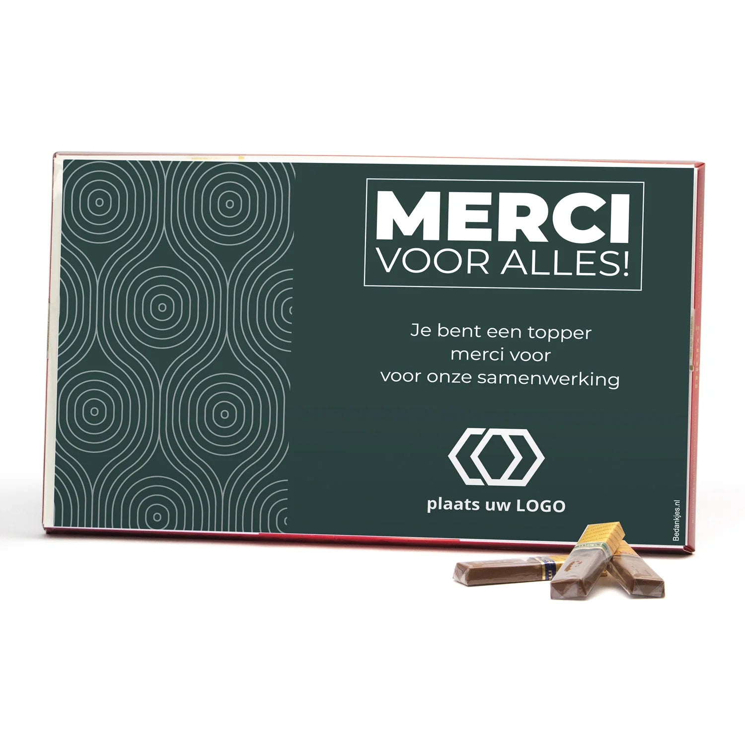 Merci met eigen inlay kaart 400 gram - Zakelijk - Bedankjes.nl