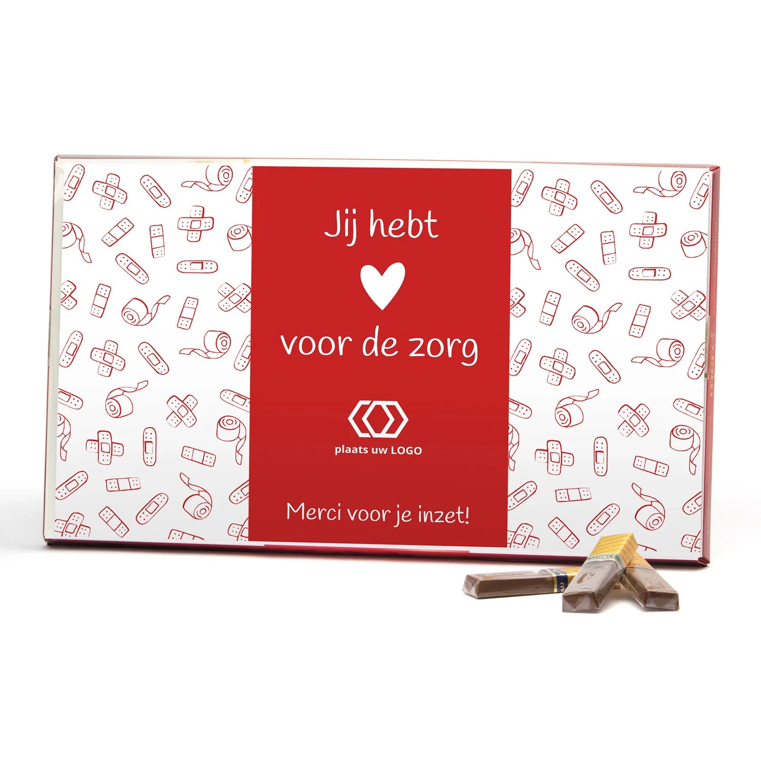 Merci met eigen inlay kaart 400 gram - Verpleging - Bedankjes.nl