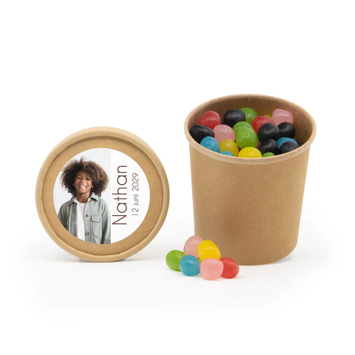 Bio kraftbekertje met Snoep - Communie jongens