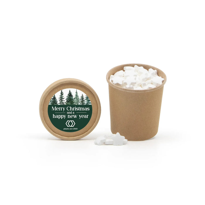 Bio kraftbekertje met Snoep - Kerst