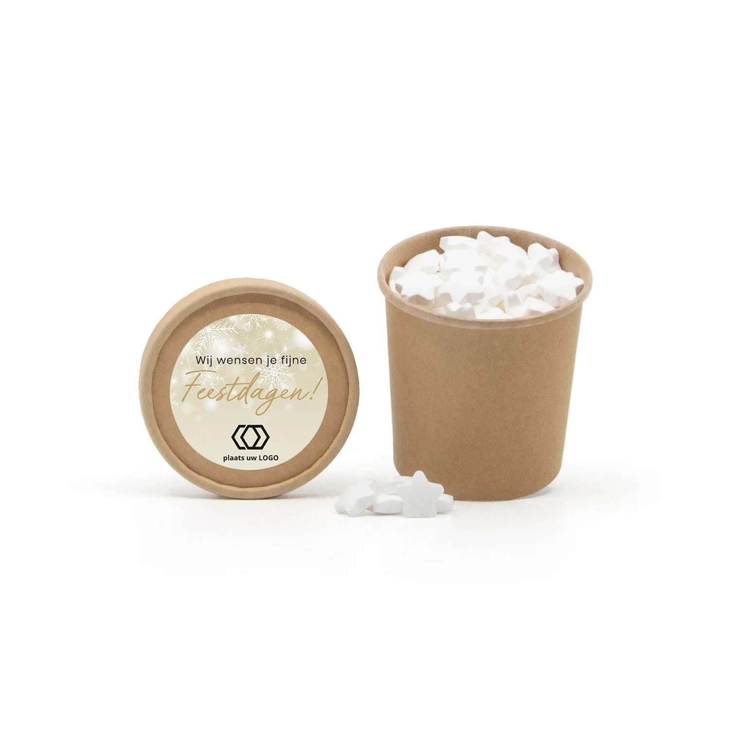 Bio kraftbekertje met Snoep - Kerst - Bedankjes.nl