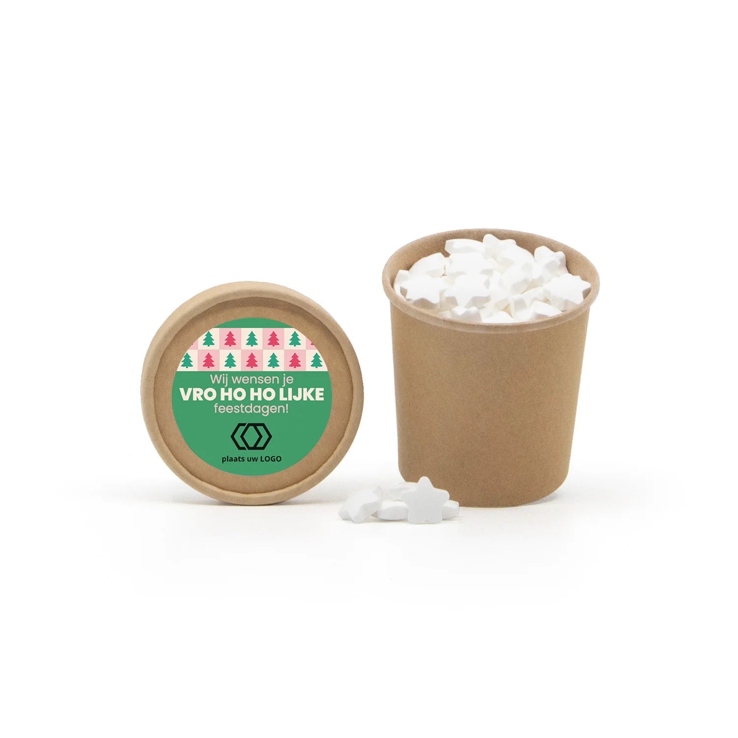 Bio kraftbekertje met Snoep - Kerst - Bedankjes.nl