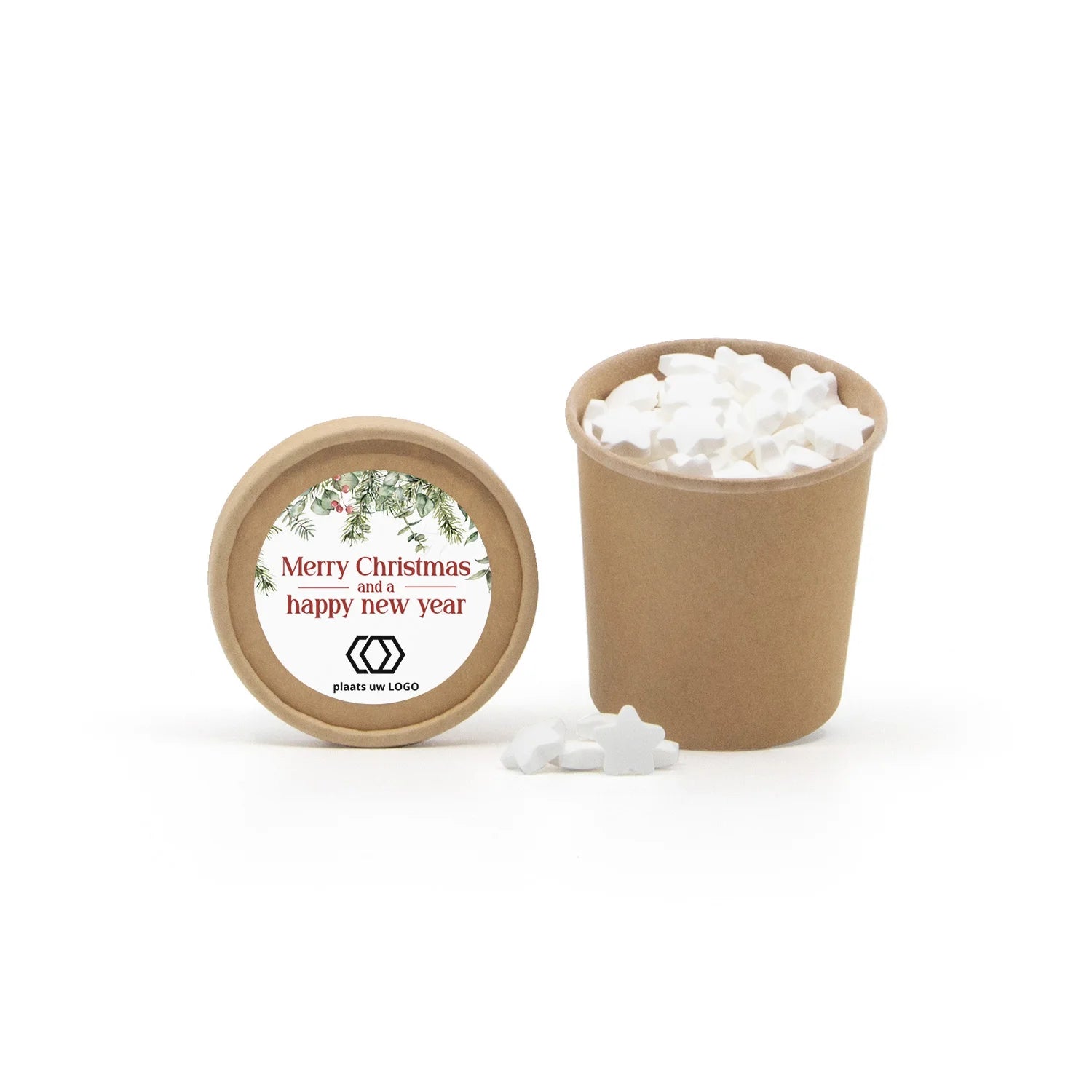 Bio kraftbekertje met Snoep - Kerst - Bedankjes.nl