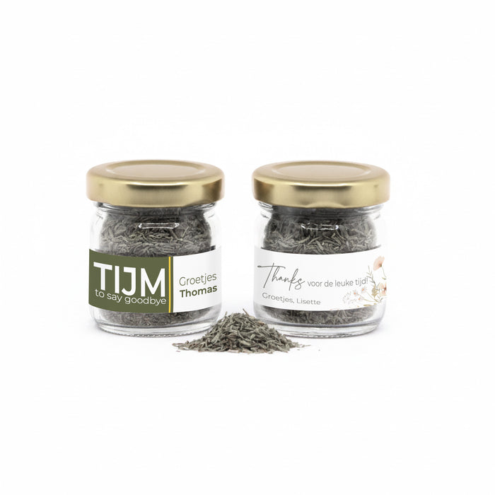 TIJM to Go! in mini glazen potje - Afscheid collega's