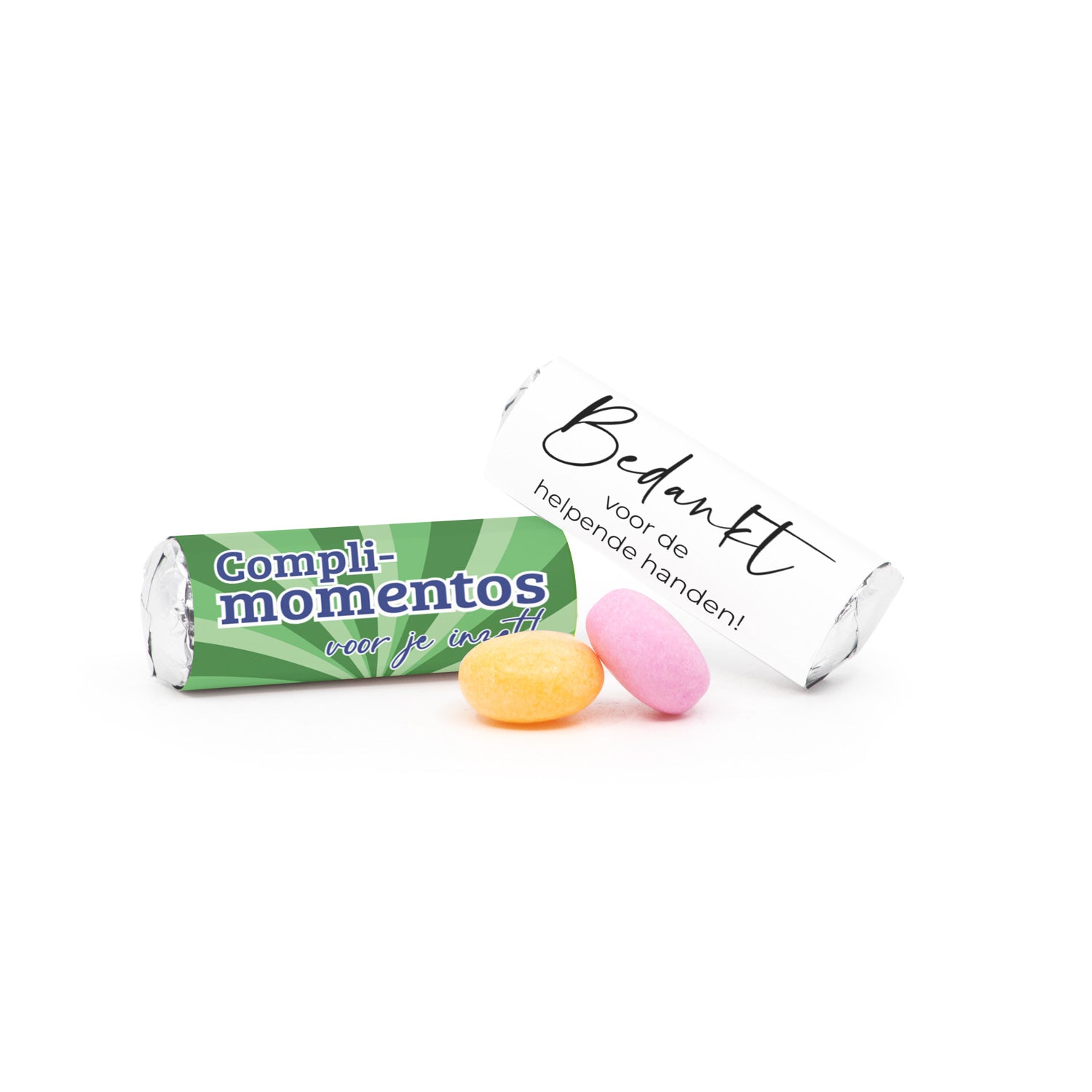 Mini Mentos rolletjes (25 stuks) eigen etiket - Zakelijk