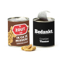 Blikje Zoute pinda's - Afscheid Collega's - Bedankjes.nl