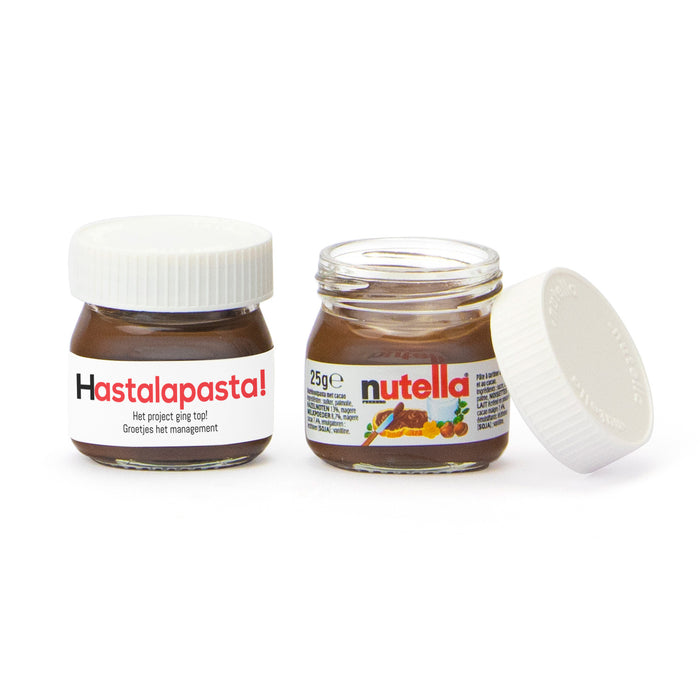 Mini potje nutella met eigen etiket - Zakelijk