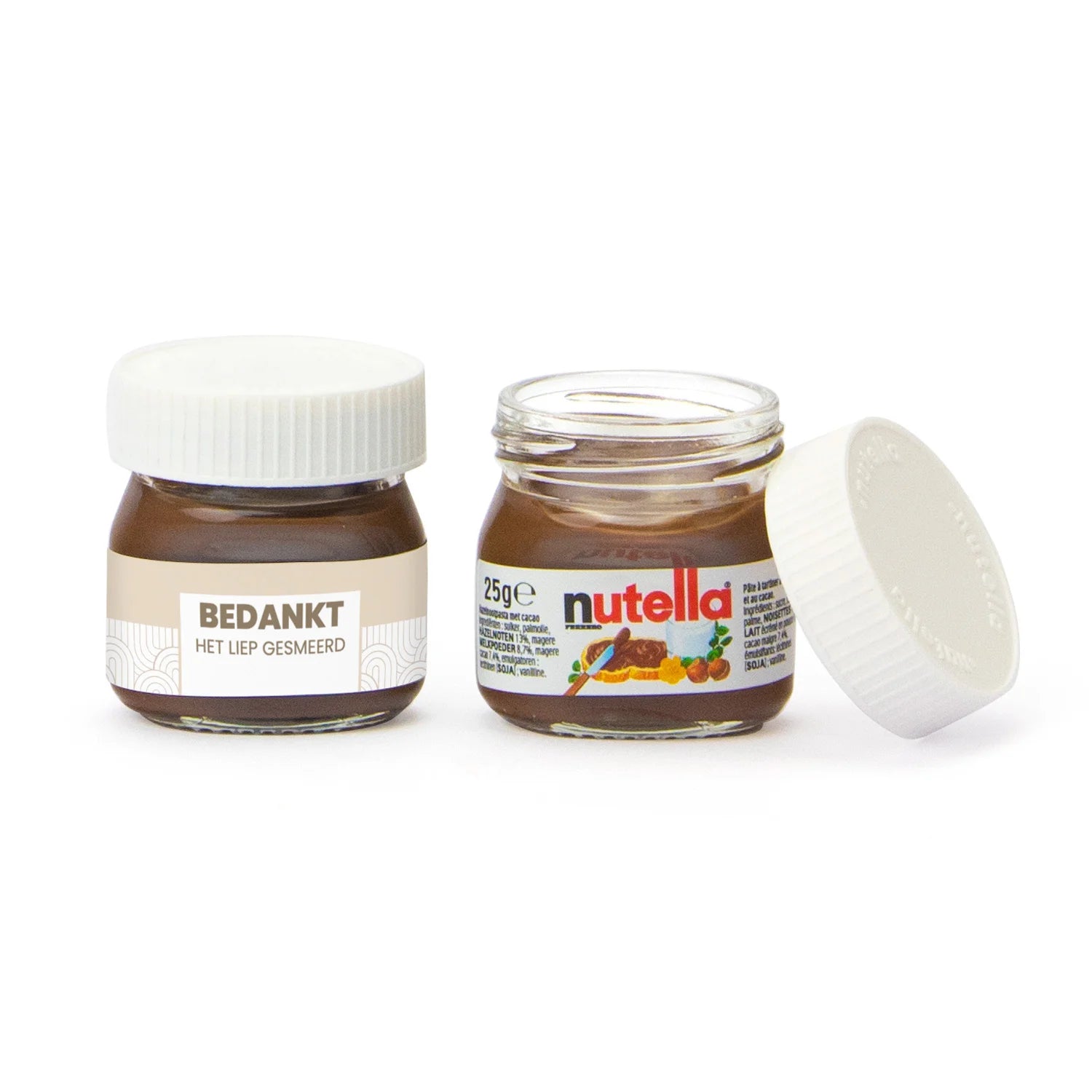 Mini potje nutella met eigen etiket - Zakelijk