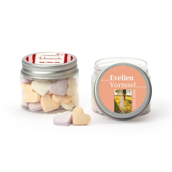 Mini potje met snoepjes - Communie meisjes
