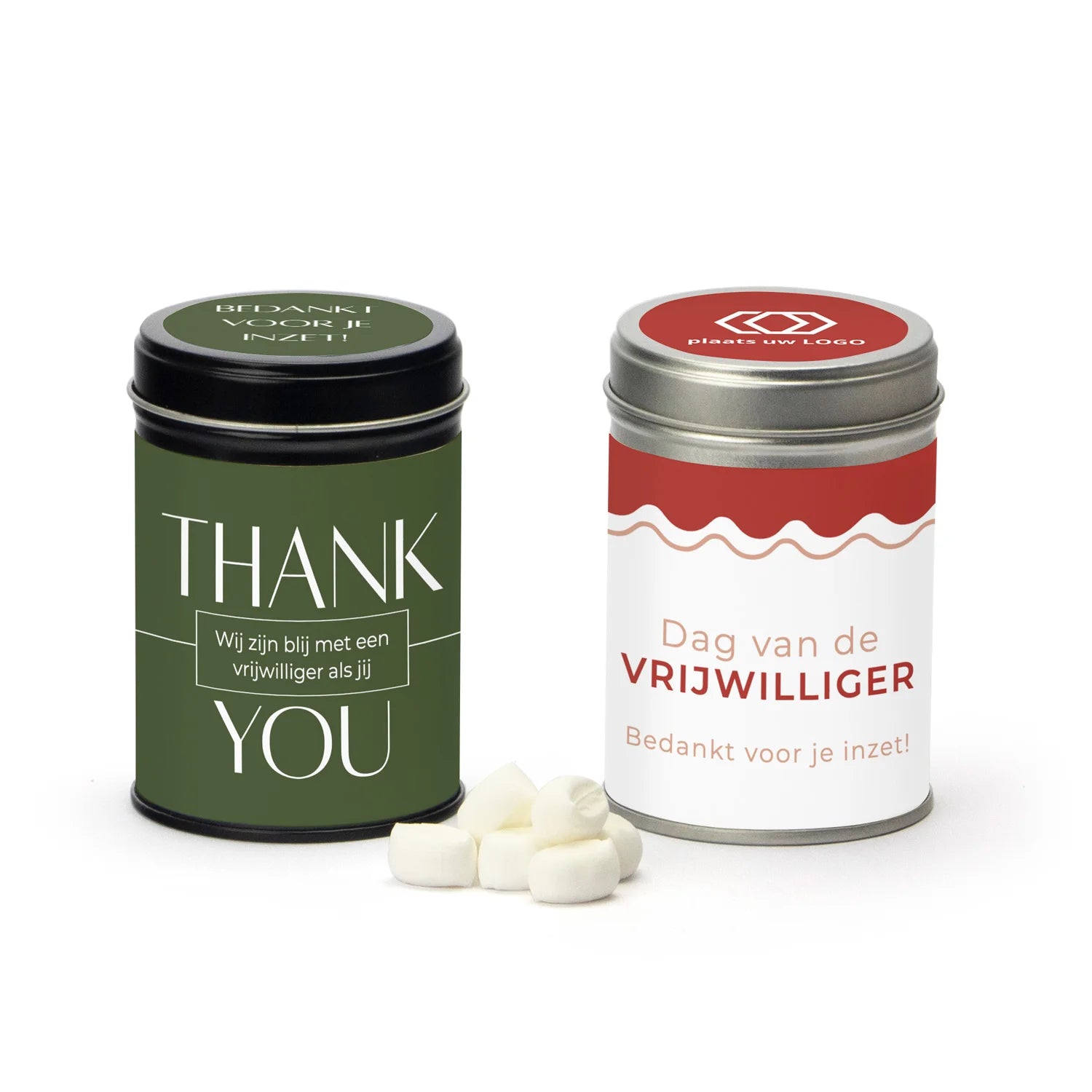 Blikje met eigen wikkel - Vrijwilliger