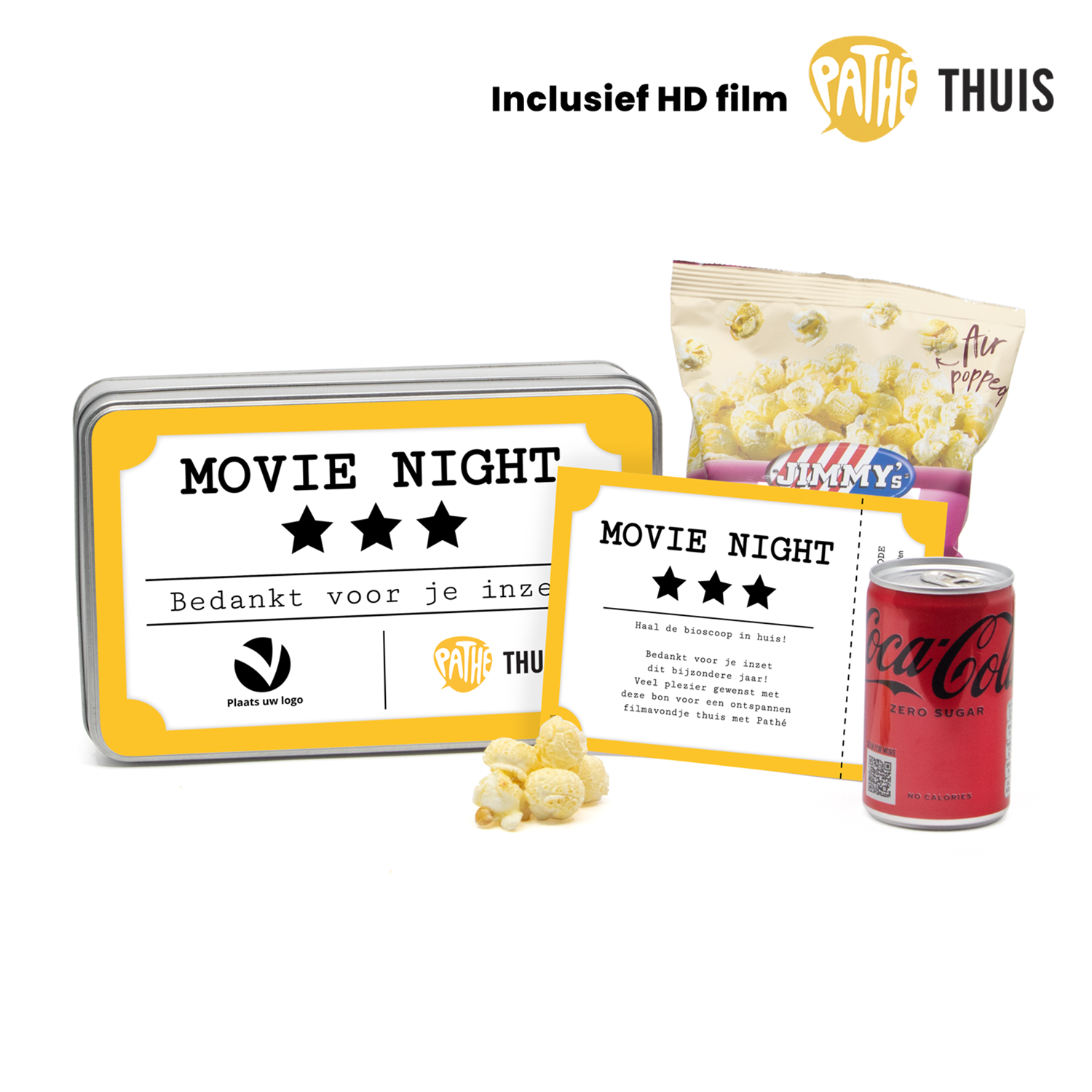Blik van waardering Filmavond Pathé Thuis Popcorn - Bedankjes.nl