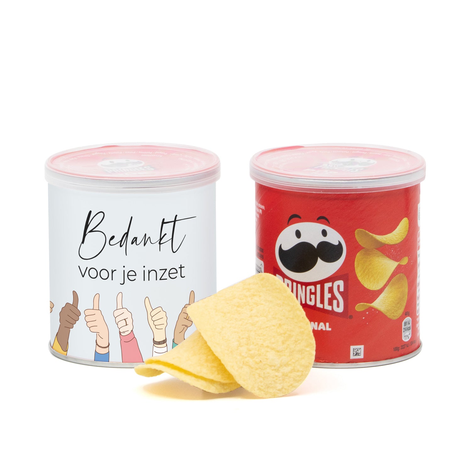 Pringles chipsblikje met eigen wikkel 40 gram - Leraar - Bedankjes.nl