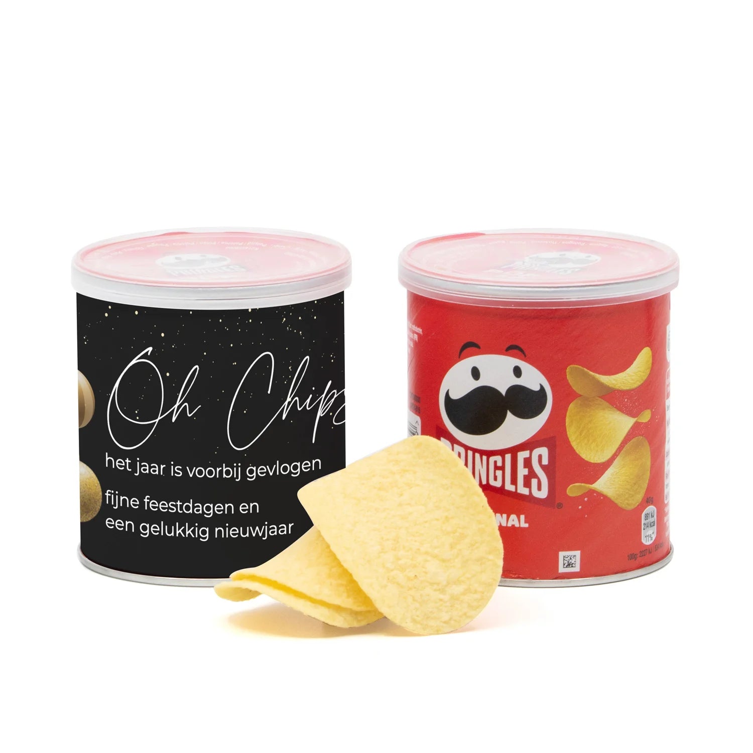 Pringles chipsblikje met eigen wikkel 40 gram - Kerst