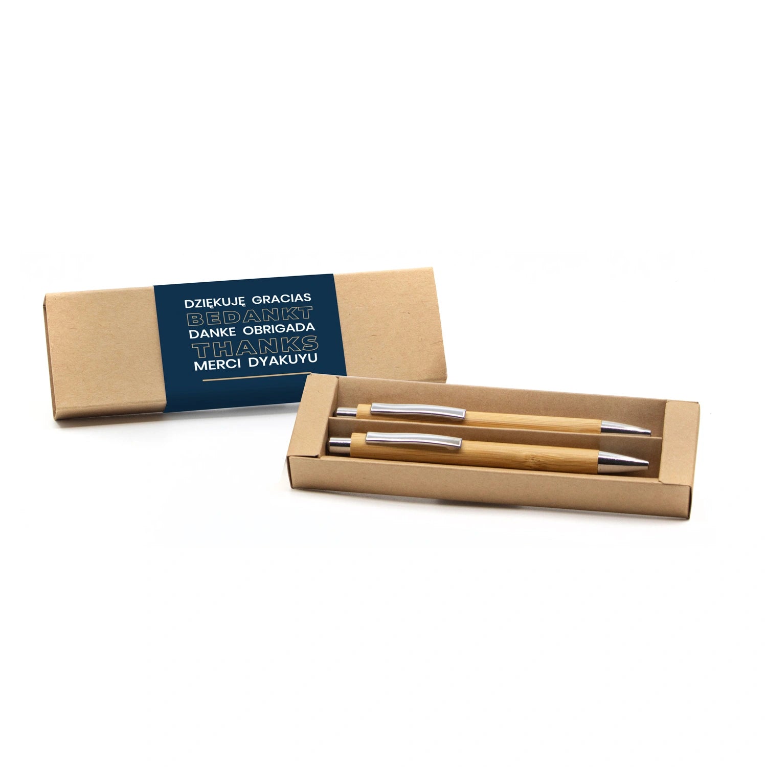 Pennenset bamboe met eigen sleeve - Zakelijk