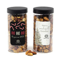Pot met verse notenmix en eigen etiket - Kerst